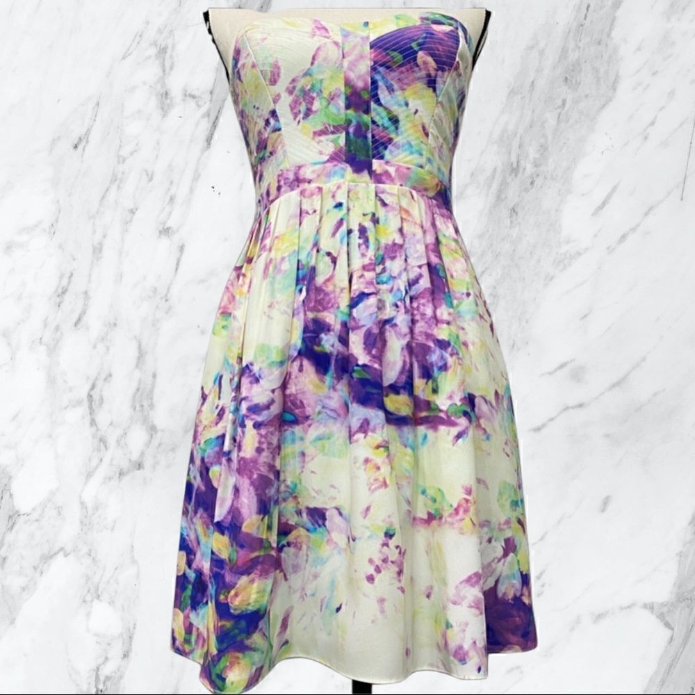 PARKER Strapless Pastel Party Cocktail Dress